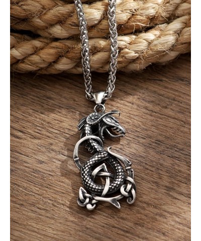 Dragon Necklace, Medieval Mythic Dragon Totem Pendant, Dragon Jewelry Gift for Men and Women 9 $9.89 Necklaces