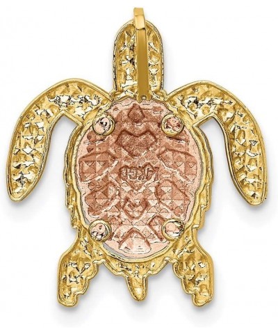 Charm Pendant 14K Two-Tone Gold 21 mm 18 & White Rhodium Turtle Slide $85.00 Pendants