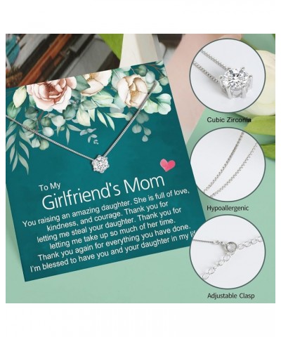 Gifts for Mom Sterling Silver Cubic Zirconia Necklace Birthday Gifts for Women Girls Christmas Mother's Day Jewelry Gifts Gir...