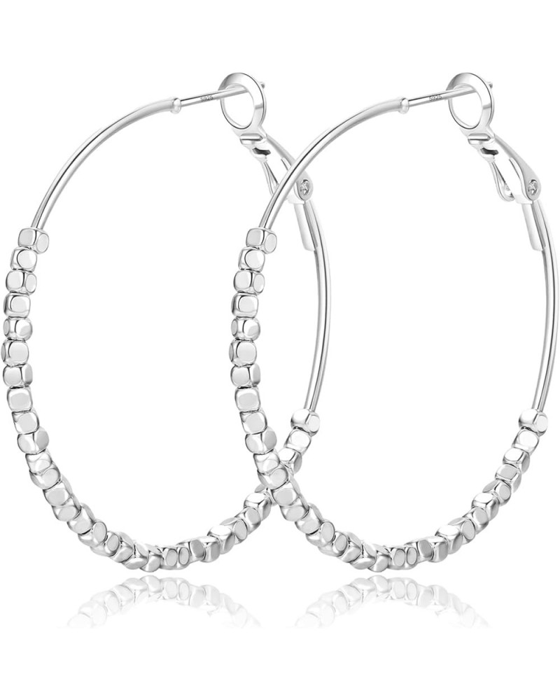 Gold Hoop Earrings for Women Trendy 925 Sterling Silver Hoop Earrings Lightweight Hypoallergenic 14k Real Gold Plated Earring...