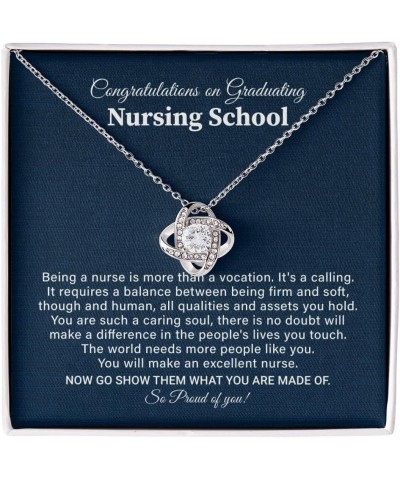 Congratulations On Graduating Nursing School Necklace, Love Knot Graduation Gift For Daughter, Now Go Show Them What You Are ...