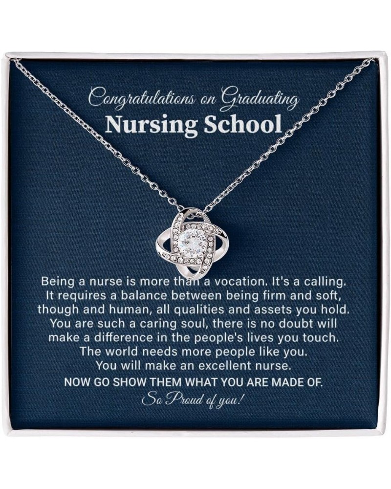 Congratulations On Graduating Nursing School Necklace, Love Knot Graduation Gift For Daughter, Now Go Show Them What You Are ...