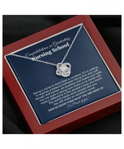 Congratulations On Graduating Nursing School Necklace, Love Knot Graduation Gift For Daughter, Now Go Show Them What You Are ...