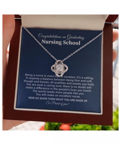 Congratulations On Graduating Nursing School Necklace, Love Knot Graduation Gift For Daughter, Now Go Show Them What You Are ...