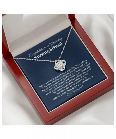 Congratulations On Graduating Nursing School Necklace, Love Knot Graduation Gift For Daughter, Now Go Show Them What You Are ...