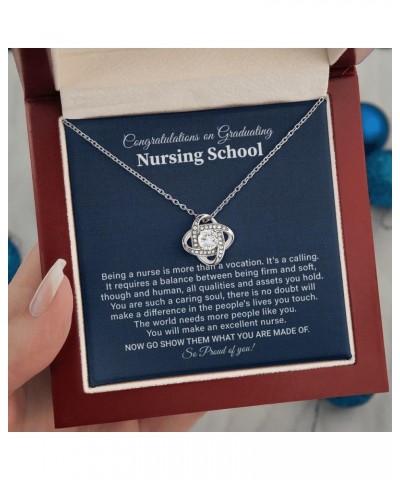 Congratulations On Graduating Nursing School Necklace, Love Knot Graduation Gift For Daughter, Now Go Show Them What You Are ...