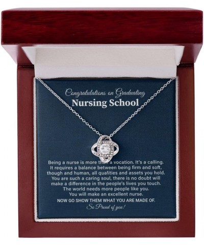 Congratulations On Graduating Nursing School Necklace, Love Knot Graduation Gift For Daughter, Now Go Show Them What You Are ...