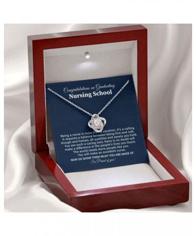 Congratulations On Graduating Nursing School Necklace, Love Knot Graduation Gift For Daughter, Now Go Show Them What You Are ...