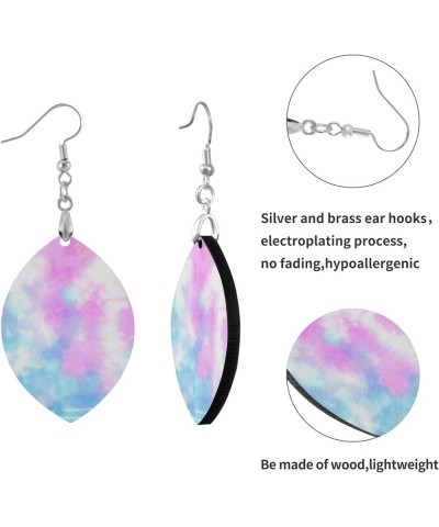 Fashion Copper Plated Silver Earring MDF Wood Drop/Leaf Lightweight Earrings Multi 25 $6.71 Earrings