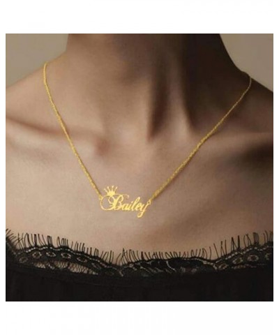 Name Necklace Personalized 18K Gold Plated Double Plated Name Necklace Custom Nameplate Necklace Personalized Birthday Gifts ...