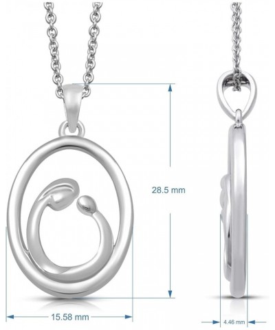 Sterling Silver Mom and Children Pendant Necklace Mother and one Child $14.35 Necklaces