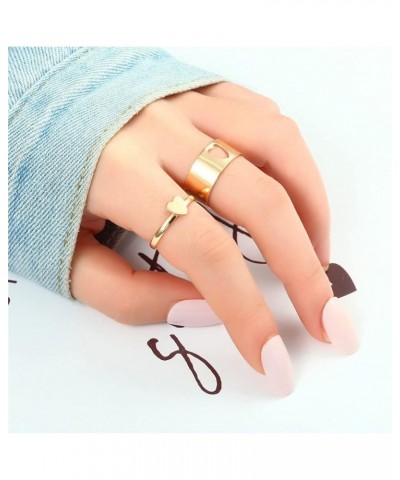 Matching Best Friends BFF Rings for Couple Tiktok Y2k Couple Rings Love Heart Moon Star Planet Rings for Women Men Girls Love...