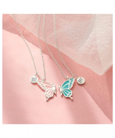 Best Friend Butterfly Necklace Cute Enamel Butterfly Animal Friendship Necklace Bracelets Set for Women Men Couple Jewelry Si...