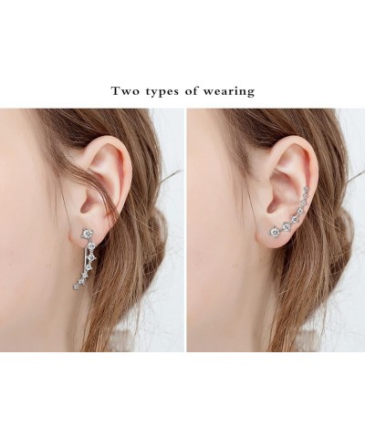 CZ Stud Earrings 925 Sterling Silver 18K Gold Plated Round Cubic Zirconia Hypoallergenic Set White $9.87 Earrings