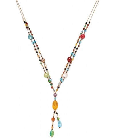 Double-Strand Silk Threaded Carnival Necklace $30.08 Necklaces