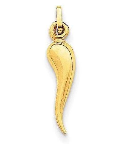 14K Gold Italian Horn Charm Pendant $28.70 Pendants