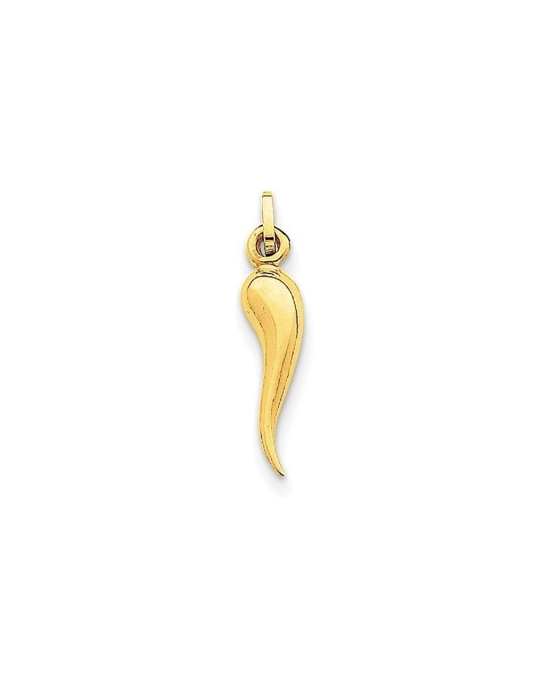 14K Gold Italian Horn Charm Pendant $28.70 Pendants