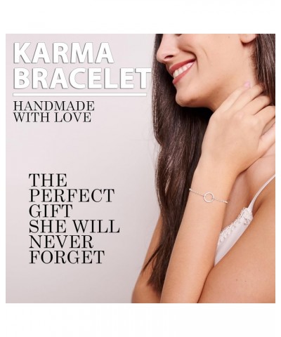 Inspirational Bracelets for Women, Sterling Silver Bracelet For Women, Inspirational Gifts She Will Never Forget Karma $17.15...