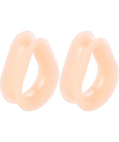 Double Flared Ear Gauges Variety Size, Tunnels For Women Ears Silicone2pcs White Gauges For Ears Teardrop Piercing Earrings F...