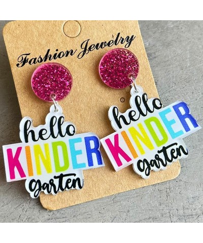 2023 Back to School Teacher Earrings for Women Girls Lightweight Acrylic Dangle Earrings for Teachers Appreciation Gifts from...