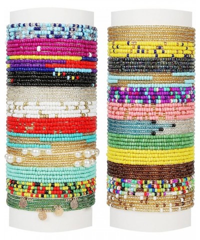 24Pcs Waist Beads for Women Weight Loss Colorful Beaded Body Chain Waist Jewelry Belly Bead Body Chain Jewelry for Women Colo...