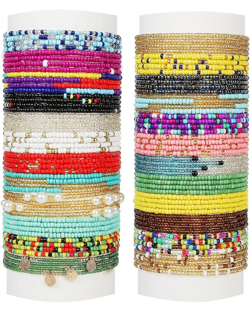 24Pcs Waist Beads for Women Weight Loss Colorful Beaded Body Chain Waist Jewelry Belly Bead Body Chain Jewelry for Women Colo...