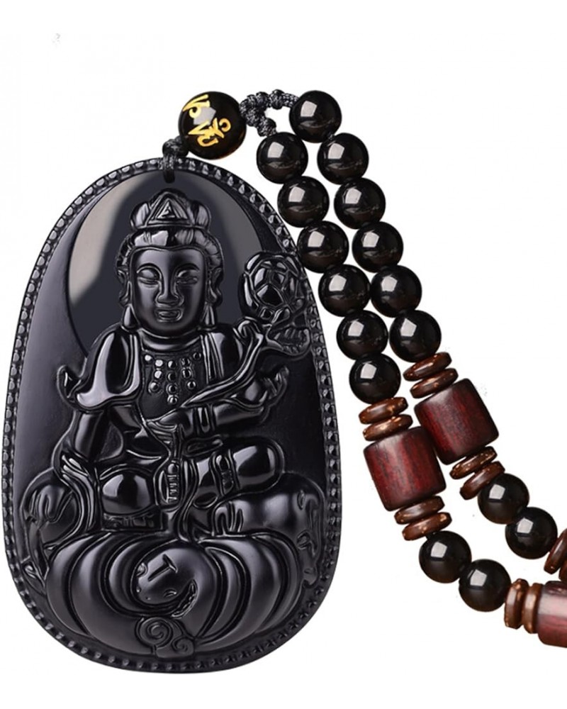 100% Pure Obsidian Natural Pendant Necklace Zodiac Bodhisattva Amulet Talisman … Samantabhadra-Snake $7.40 Necklaces