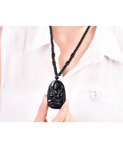 100% Pure Obsidian Natural Pendant Necklace Zodiac Bodhisattva Amulet Talisman … Samantabhadra-Snake $7.40 Necklaces