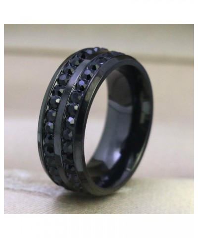 Couple Ring Bridal Set His Hers Black Gold Plated CZ Stainless Steel Wedding Ring Band Set women's size 5 & men's size 9 $12....