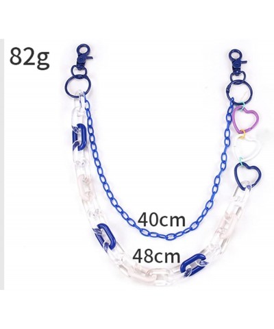 Jeans Chain Acrylic Heart Pants Chain Rock Colorful Acrylic Link Heart Shape Hip Hop Jean Chains Pocket Chains Trousers Body ...