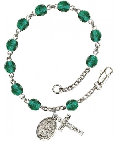 December Birth Month Bead Rosary Bracelet with Patron Saint Petite Charm, 7 1/2 Inch Our Lady of Loretto $39.85 Bracelets