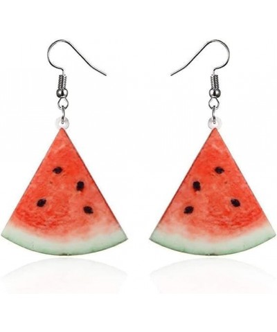 Fashion Creative Acrylic Fruit Earrings Trendy Realistic Food Banana Dangle Earring Women Fun Coconut Ear Decoration Watermel...