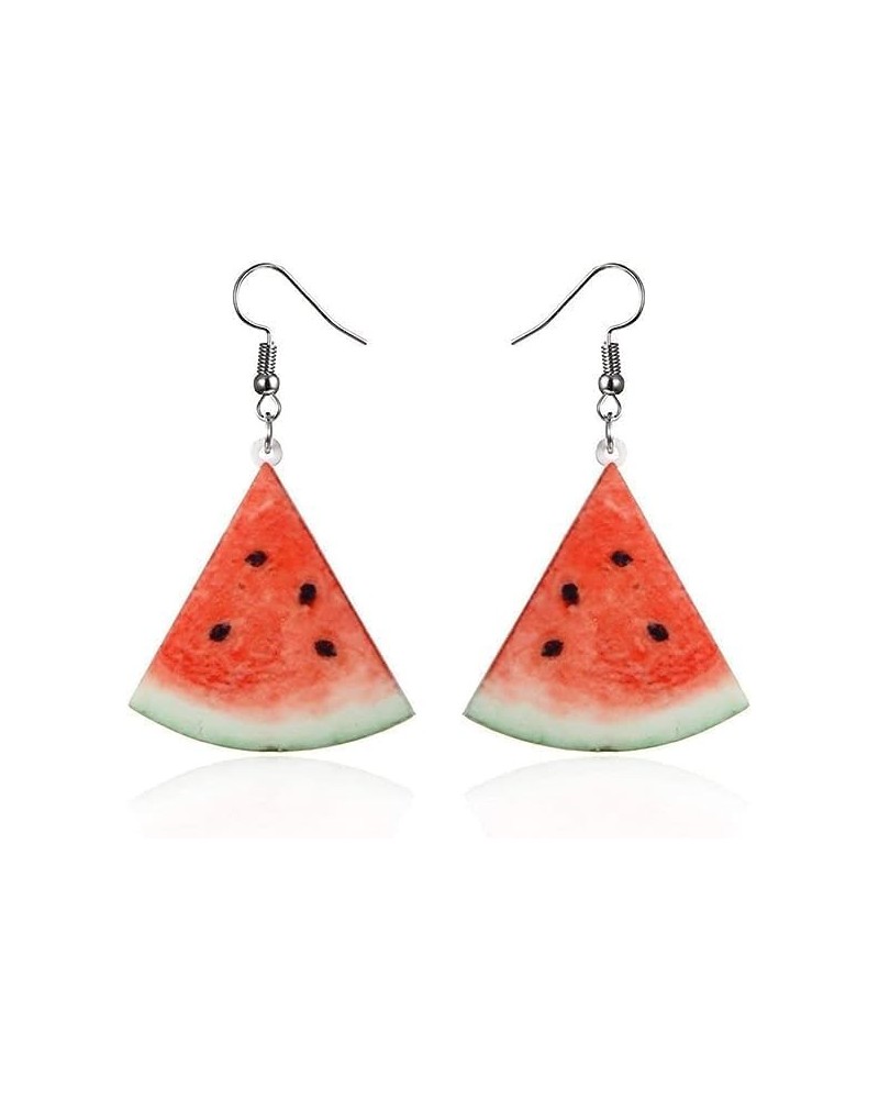 Fashion Creative Acrylic Fruit Earrings Trendy Realistic Food Banana Dangle Earring Women Fun Coconut Ear Decoration Watermel...