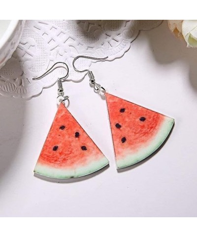 Fashion Creative Acrylic Fruit Earrings Trendy Realistic Food Banana Dangle Earring Women Fun Coconut Ear Decoration Watermel...