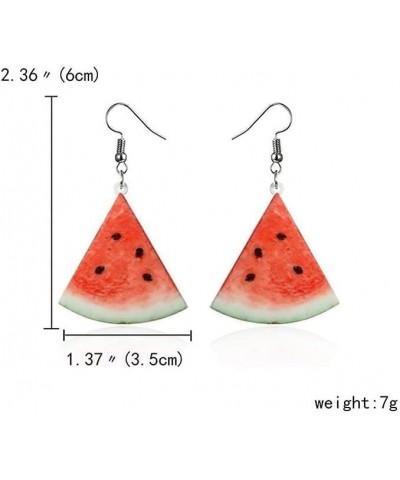 Fashion Creative Acrylic Fruit Earrings Trendy Realistic Food Banana Dangle Earring Women Fun Coconut Ear Decoration Watermel...