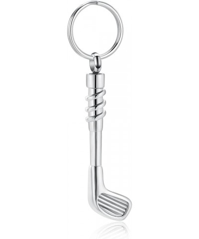 Cremation Golf Clubs Jewelry for Ashes Urn Necklace Keepsake 316L Stainless Steel Memorial Pendant Keychain-Silver $13.51 Nec...