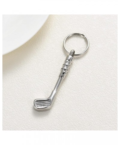 Cremation Golf Clubs Jewelry for Ashes Urn Necklace Keepsake 316L Stainless Steel Memorial Pendant Keychain-Silver $13.51 Nec...