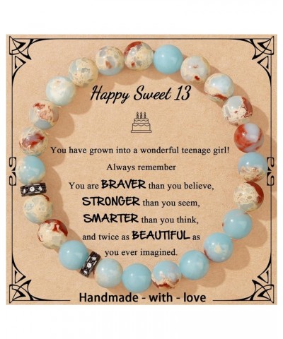 Birthday Gifts for Women Girls Natural Stones Bracelets 13 16 18 21 30 40 50 60 70 80 Year Old Happy Birthday Gifts for Girls...