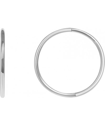 14k Yellow Gold or White Gold Dainty Endless Huggie Hoops Sleeper Earrings - 5 Sizes 15.5mm White Gold $33.00 Earrings