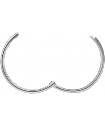 14k Yellow Gold or White Gold Dainty Endless Huggie Hoops Sleeper Earrings - 5 Sizes 15.5mm White Gold $33.00 Earrings