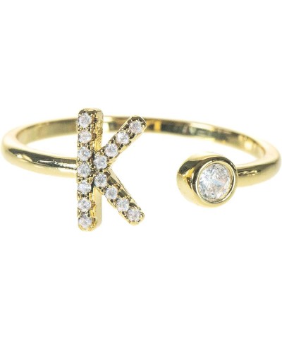 LUX Initial Rings for Women – Elegant 18K Gold Plated Letter Rings – Initial Ring Adorned with Cubic Zirconia – Non-Tarnish G...