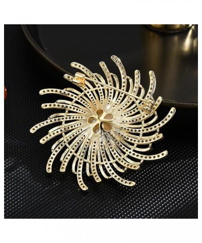 Brooch Pins For Women Fashion, Shiny Snowflake Large Beautiful Flower Brooches Jewelry For Women Floral Series Brooches and P...