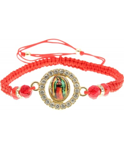 Our Lady of Guadalupe Red Bracelet Whit Gold Color Medal Pulsera Roja De La Virgen De Guadalupe Con Medalla Color Dorado (VM1...