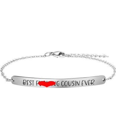 Personalized Gifts for Women Motivational Friendship Bracelets Inspire Mantra Message Engraved Best f*ck cousin ever $9.84 Br...