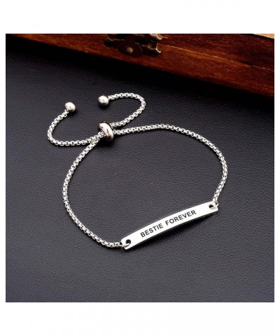 Inspirational Mantra Bracelet for Women Girl Jewelry Adjustable Chain Friendship Bangle Bracelet Bestie Forever $8.54 Bracelets