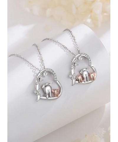 Sterling Silver Mom and Baby Elephant Necklaces for Women - 18 Inch Chain 1-Kid $28.04 Necklaces