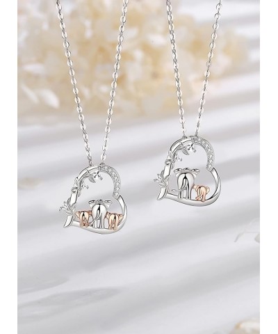 Sterling Silver Mom and Baby Elephant Necklaces for Women - 18 Inch Chain 1-Kid $28.04 Necklaces