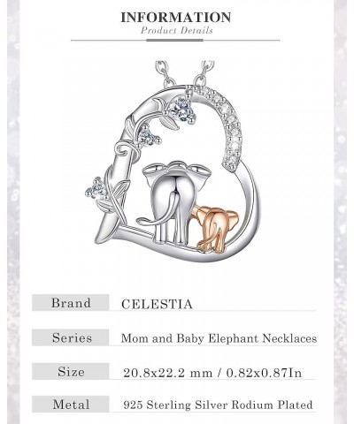 Sterling Silver Mom and Baby Elephant Necklaces for Women - 18 Inch Chain 1-Kid $28.04 Necklaces