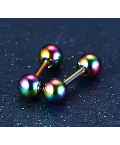 4mm 316L Stainless Steel Barbell Stud Earrings Cartilage Helix Ear Piercing 20G (5-6Colors-Set) 6 colorsER0013 $7.58 Body Jew...