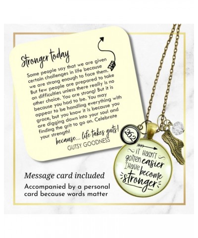 26.2 Marathon Runners Necklace It Hasn't Gotten Easier Stronger Athlete Mantra Jewelry 24' $16.20 Necklaces